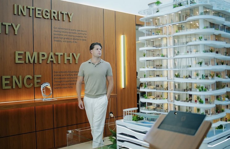 Sem May touring a real estate development